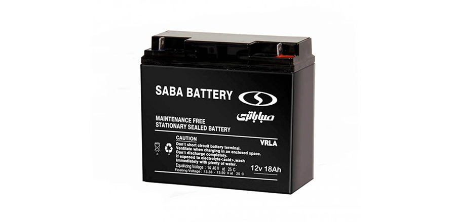 باتری 18 آمپرساعت صبا باتری