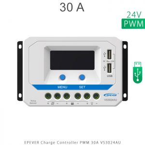 شارژ کنترلر 30 آمپر VS ولتاژ 24 مدل VS3024AU برند EPEVER در فروشگاه خورشیدی هورآیش