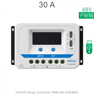 شارژ کنترلر 30 آمپر VS ولتاژ 48 مدل VS3048AU برند EPEVER در فروشگاه خورشیدی هورآیش