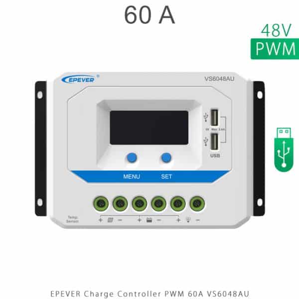 شارژ کنترلر 60 آمپر VS ولتاژ 48 مدل VS6048AU برند EPEVER در فروشگاه خورشیدی هورآیش