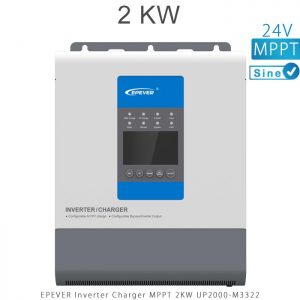 اینورتر شارژر 2KW مدل UP2000-M3322 برند EPEVER ولتاژ باتری 24 تکنولوژی تمام سینوسی MPPT در فروشگاه انرژی خورشیدی هورآیش