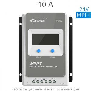 شارژ کنترلر 10 آمپر MPPT مدل Tracer1210AN برند EPEVER ولتاژ ورودی باتری 12/24 ولت اتومات در فروشگاه خورشیدی هورآیش