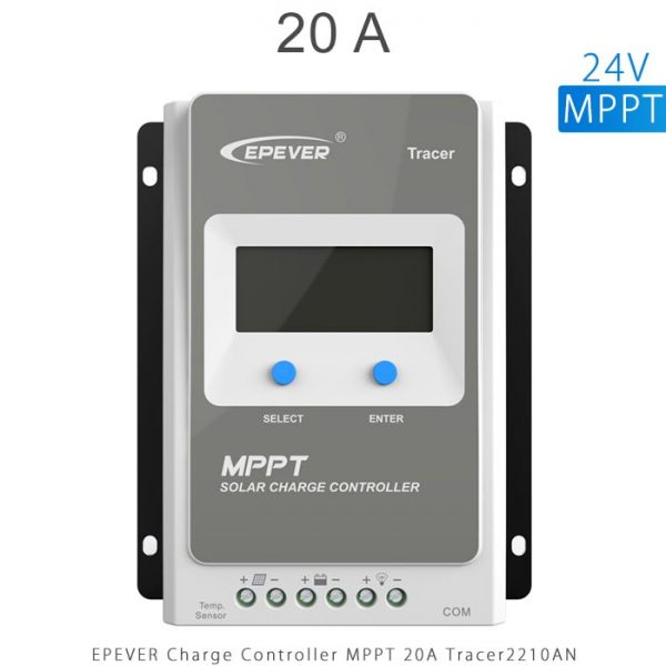 شارژ کنترلر 20 آمپر MPPT مدل Tracer2210AN برند EPEVER ولتاژ ورودی باتری 12/24 ولت اتومات در فروشگاه خورشیدی هورآیش