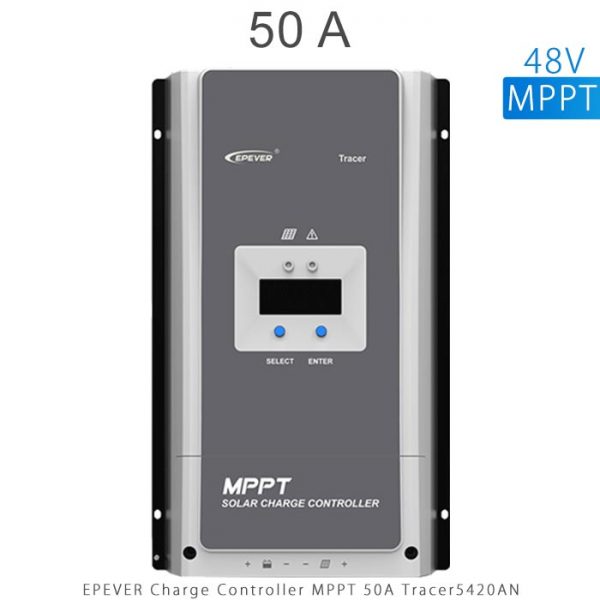شارژ کنترلر 50 آمپر MPPT مدل Tracer5420AN برند EPEVER ولتاژ ورودی باتری 12/24/36/48 ولت اتومات در فروشگاه خورشیدی هورآیش
