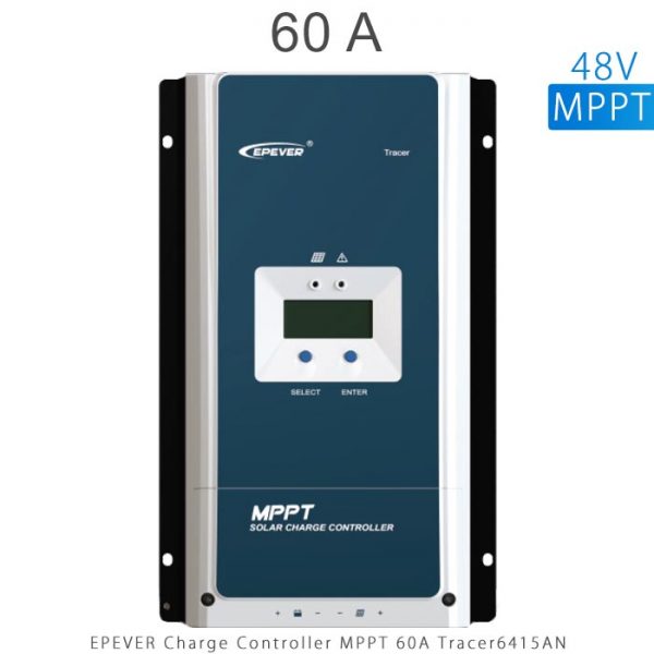 شارژ کنترلر 60 آمپر MPPT مدل Tracer6415AN برند EPEVER ولتاژ ورودی باتری 12/24/36/48 ولت اتومات در فروشگاه خورشیدی هورآیش