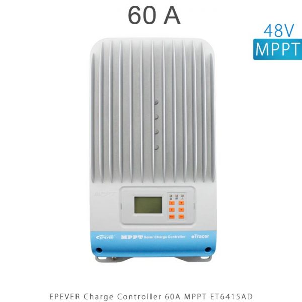 شارژ کنترلر 60 آمپر MPPT مدل ET6415AD برند EPEVER ولتاژ ورودی باتری 12/24/36/48 ولت اتومات در فروشگاه خورشیدی هورآیش