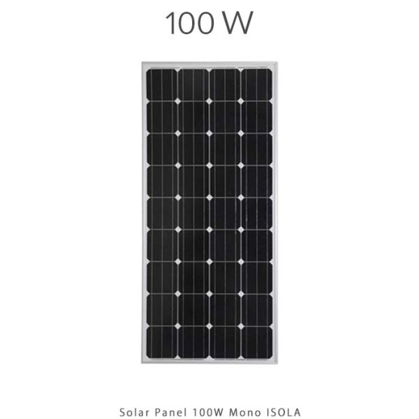 پنل خورشیدی 100 وات مونو کریستال برند ISOLA